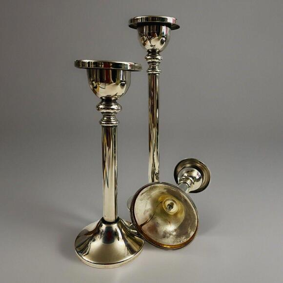 ❤️SOLD❤️Vintage Godinger Silver  Candle Holders Graduated Height Set Of 3 - Picture 4 of 4